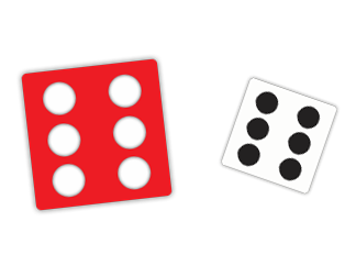 Pair of Dice - Red and White